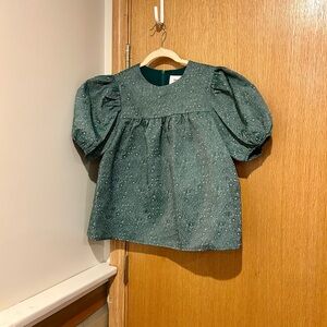 JessaKae Green Puff Sleeve Top